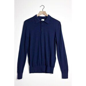 SPOKE Mens Merino Polo Shirt Navy